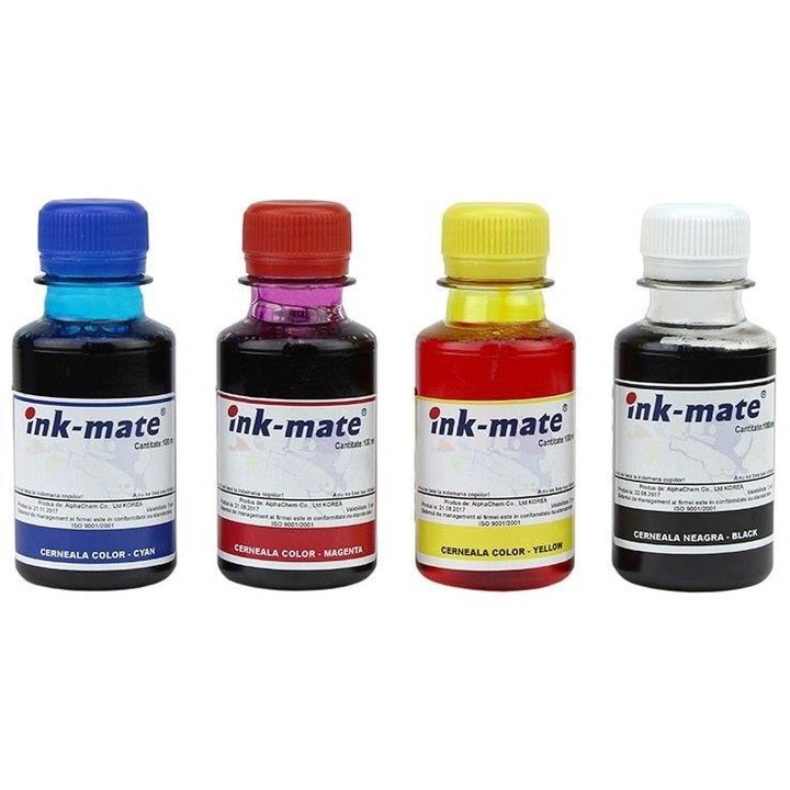 Комплект бутилки за пълнене с мастило черен, циан, магента, жълт, Canon 100 ml, Ink-Mate PG-545, CL-546
