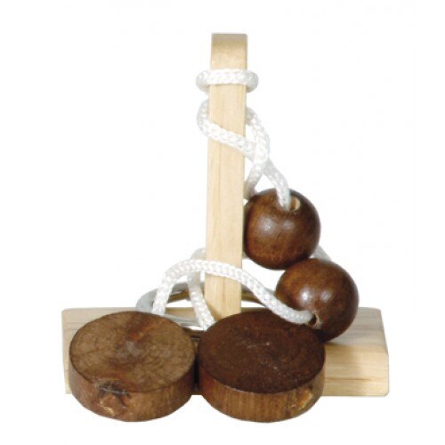 Joc logic IQ lemn,Test Elibereaza inelul -2