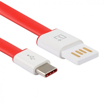 Cablu de Incarcare/Date Oneplus USB-USB Type-C, lungime 1m, Rosu Cablu de Incarcare/Date Oneplus USB-USB Type-C, lungime 1m, Rosu