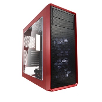 Carcasa Fractal Design Focus G Red Window, Middle Tower, fara sursa, Rosu Carcasa Fractal Design Focus G Red Window, Middle Tower, fara sursa, Rosu