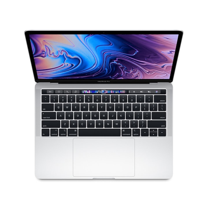 Apple MacBook Pro 13" Touch Bar laptop, Intel® Quad Core i5 1.4GHz, 8GB, 128GB SSD, Intel Iris Plus Graphics 645, macOS, Magyar billentyűzet, Silver - 2019