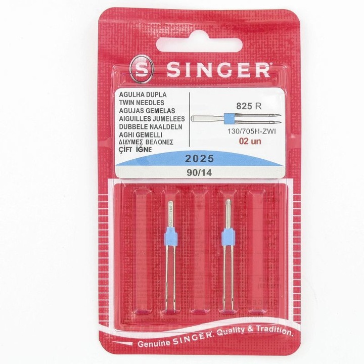 Комплект двойни игли Singer 2025-825, 2 бр, Многоцветен
