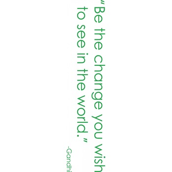 Be the change - Sticker Decorativ - Verde - 180 x 40 cm Be the change - Sticker Decorativ - Verde - 180 x 40 cm