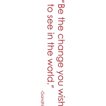 Be the change - Sticker Decorativ - Rosu Cardinal - 135 x 30 cm Be the change - Sticker Decorativ - Rosu Cardinal - 135 x 30 cm