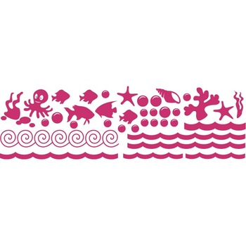 Locuitorii oceanului (pachet) - Sticker Decorativ - Magenta - 245 x 71 cm Locuitorii oceanului (pachet) - Sticker Decorativ - Magenta - 245 x 71 cm