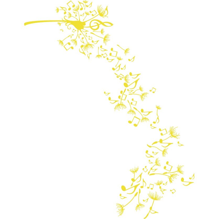 Papadie muzicala - Sticker Decorativ - Lemon - 153L x 119 cm