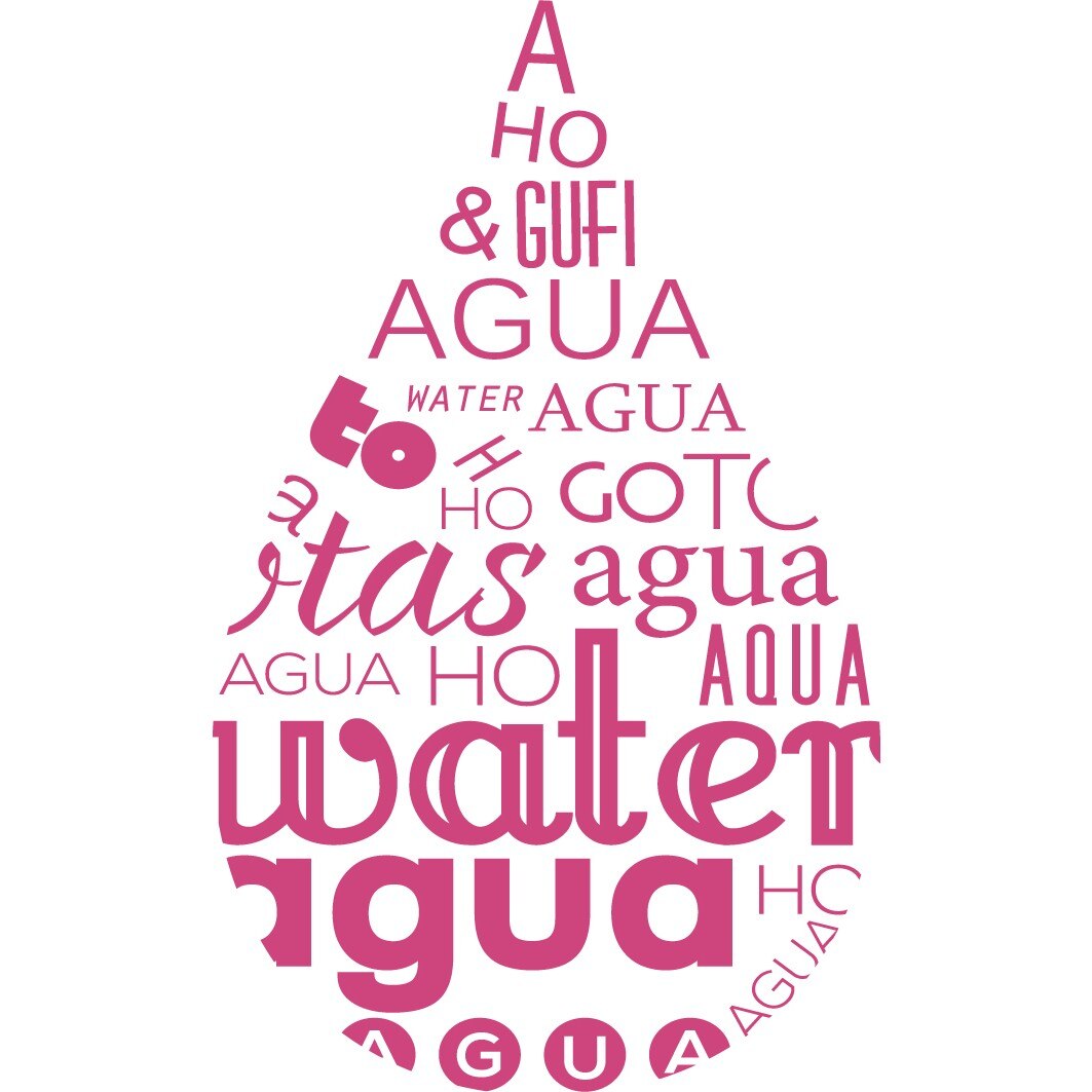 Picatura de apa - Sticker Decorativ - Magenta - 55 x 89 cm