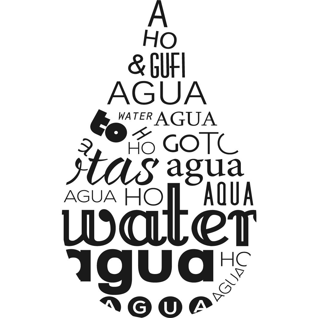 Picatura de apa - Sticker Decorativ - Negru - 55 x 89 cm
