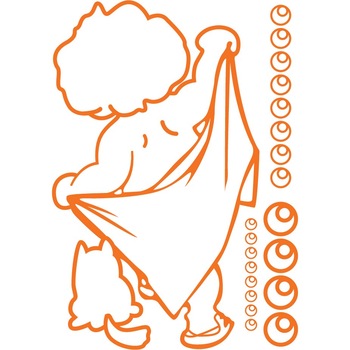 Baietasul ingrijit - Sticker Decorativ - Portocaliu - 80 x 113 cm Baietasul ingrijit - Sticker Decorativ - Portocaliu - 80 x 113 cm