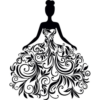 Mireasa - Sticker Decorativ - Negru - 119 x 147 cm Mireasa - Sticker Decorativ - Negru - 119 x 147 cm