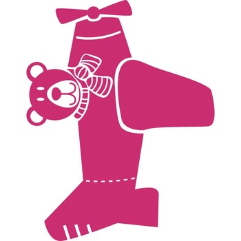 Ursuletul pilot - Sticker Decorativ - Magenta - 114 x 89 cm Ursuletul pilot - Sticker Decorativ - Magenta - 114 x 89 cm