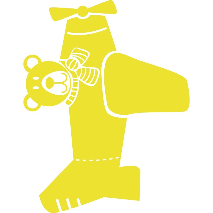 Ursuletul pilot - Sticker Decorativ - Lemon - 152 x 119 cm