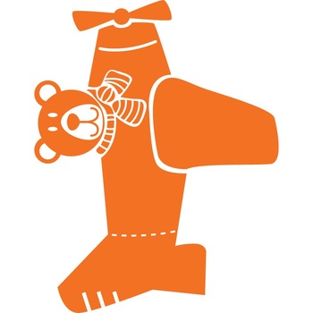 Ursuletul pilot - Sticker Decorativ - Portocaliu - 152 x 119 cm Ursuletul pilot - Sticker Decorativ - Portocaliu - 152 x 119 cm