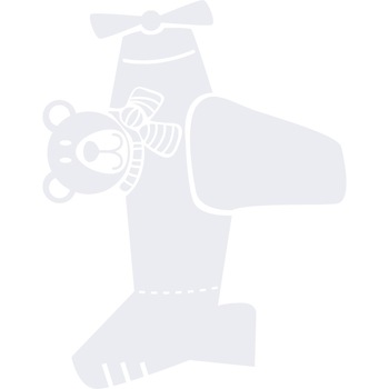 Ursuletul pilot - Sticker Decorativ - Alb polar - 114 x 89 cm Ursuletul pilot - Sticker Decorativ - Alb polar - 114 x 89 cm