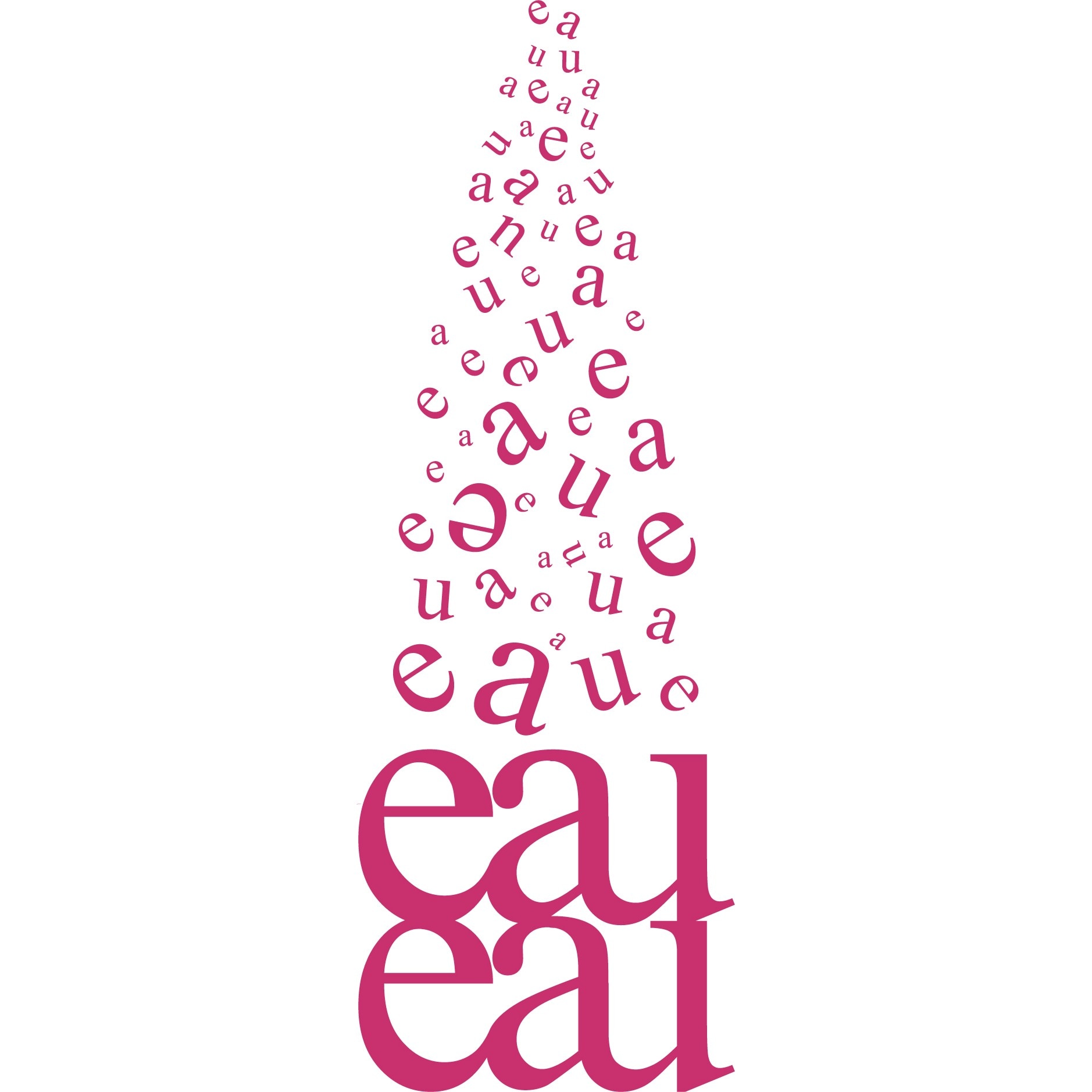 Eau - Apa - Sticker Decorativ - Magenta - 135 x 47 cm