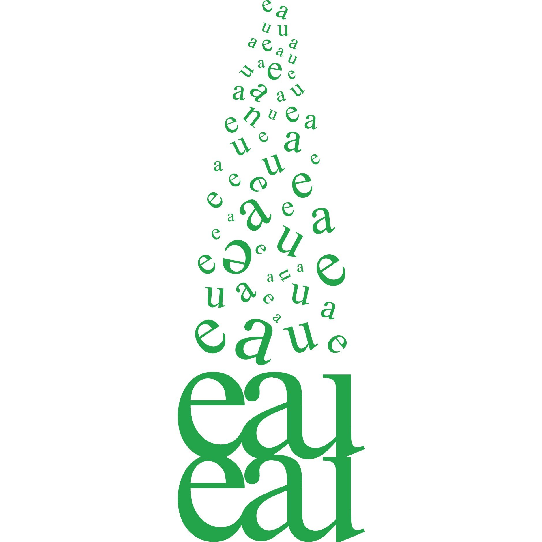 Eau - Apa - Sticker Decorativ - Verde - 135 x 47 cm