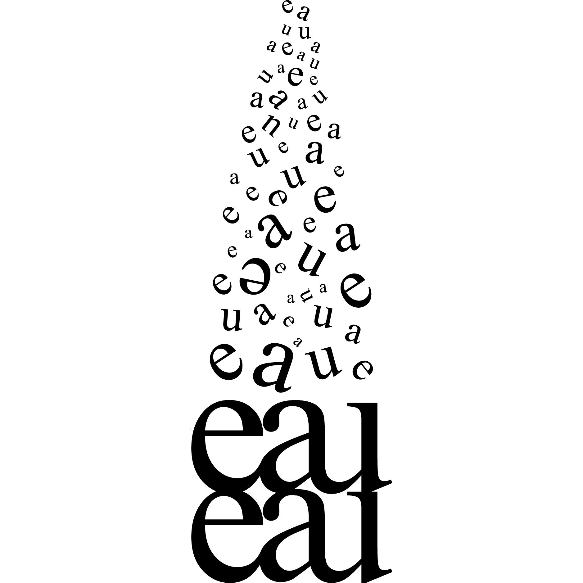Eau - Apa - Sticker Decorativ - Negru - 180 x 62 cm