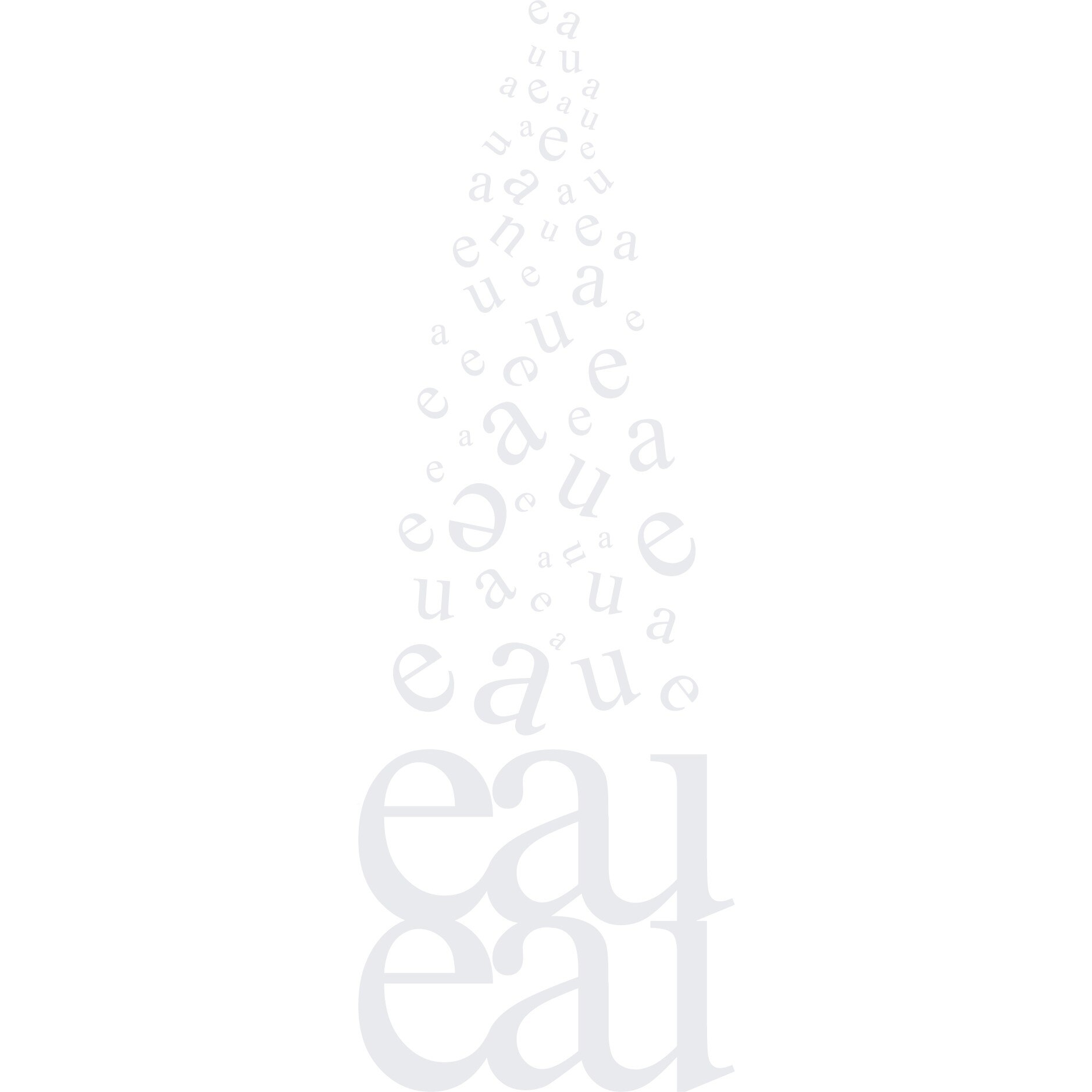 Eau - Apa - Sticker Decorativ - Alb polar - 135 x 47 cm