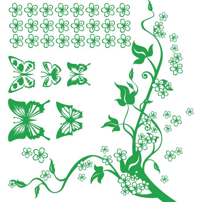 Farmec de primavara - Sticker Decorativ - Verde - 119 x 129 cm