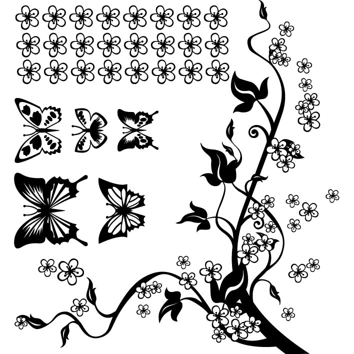Farmec de primavara - Sticker Decorativ - Negru - 89 x 97 cm