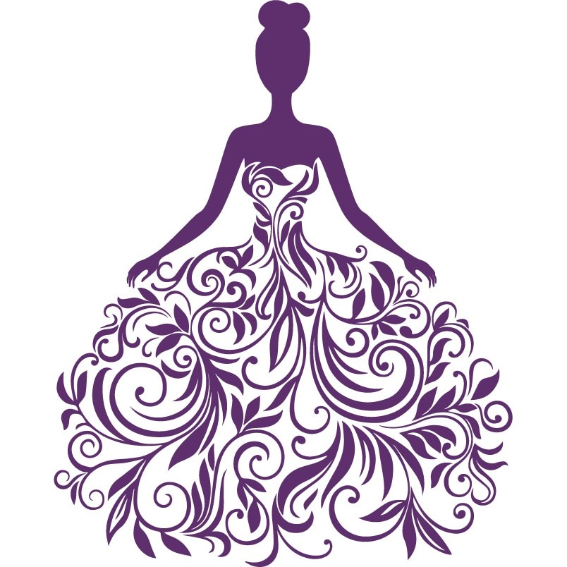 Mireasa - Sticker Decorativ - Indigo - 89 x 111 cm