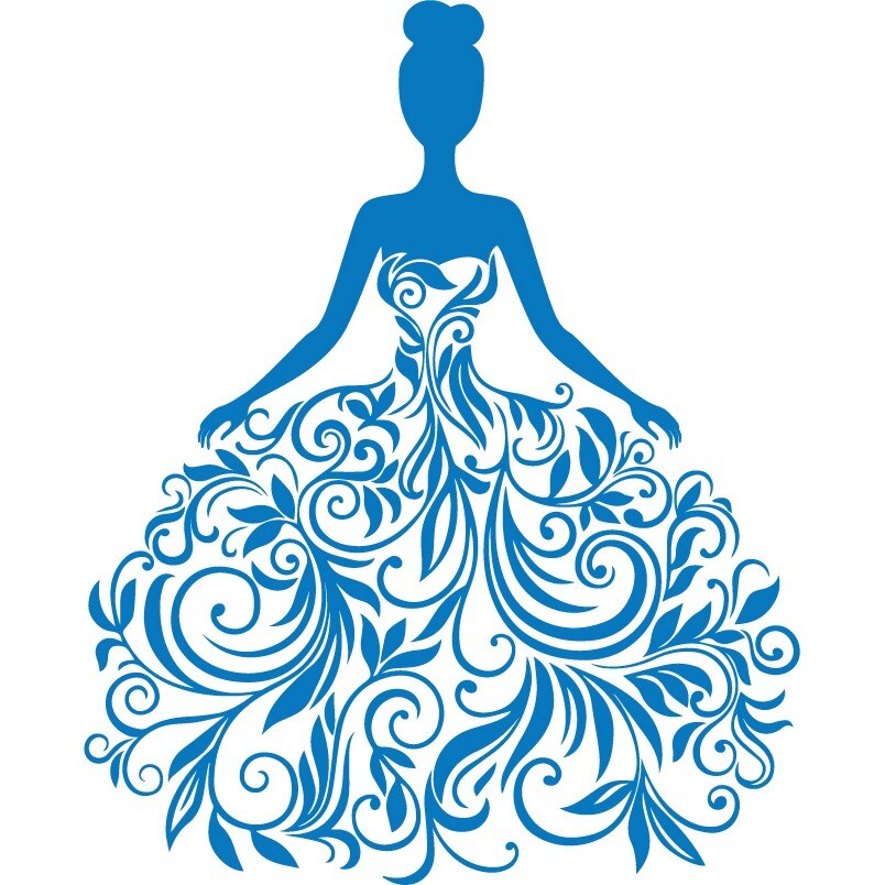 Mireasa - Sticker Decorativ - Albastru - 119 x 147 cm