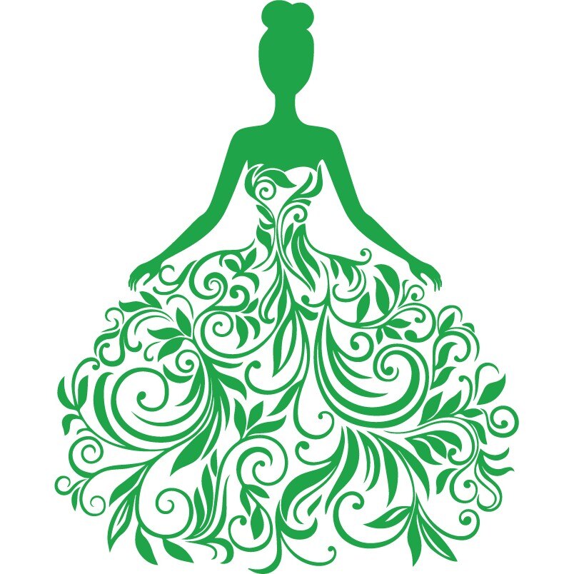 Mireasa - Sticker Decorativ - Verde - 89 x 111 cm