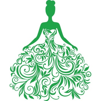 Mireasa - Sticker Decorativ - Verde - 119 x 147 cm Mireasa - Sticker Decorativ - Verde - 119 x 147 cm