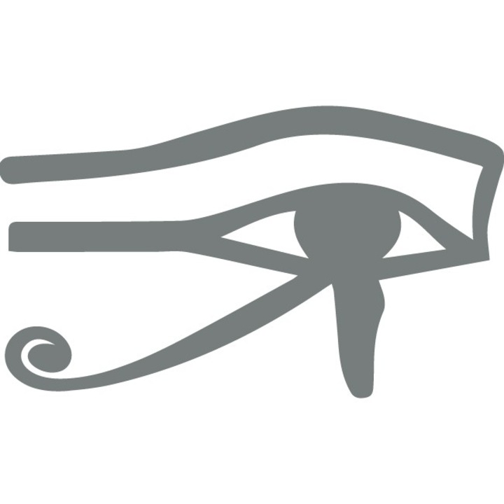 Ochiul lui Horus - Sticker Decorativ - Gri Metal - 160 x 93 cm