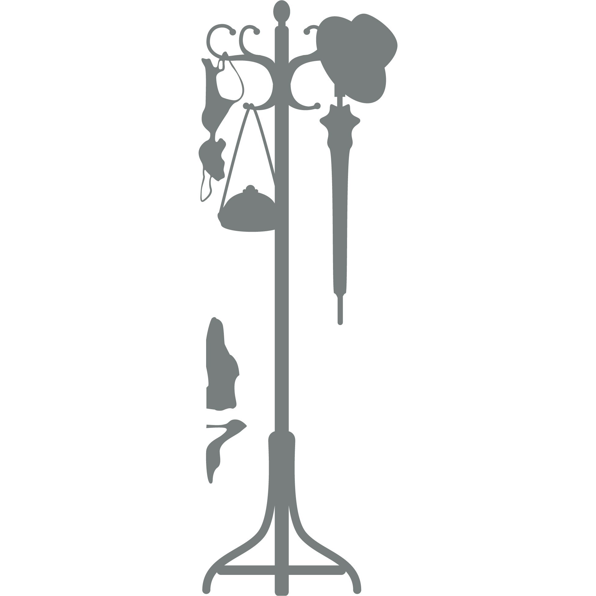 Cuier - Sticker Decorativ - Gri Metal - 45 x 135 cm