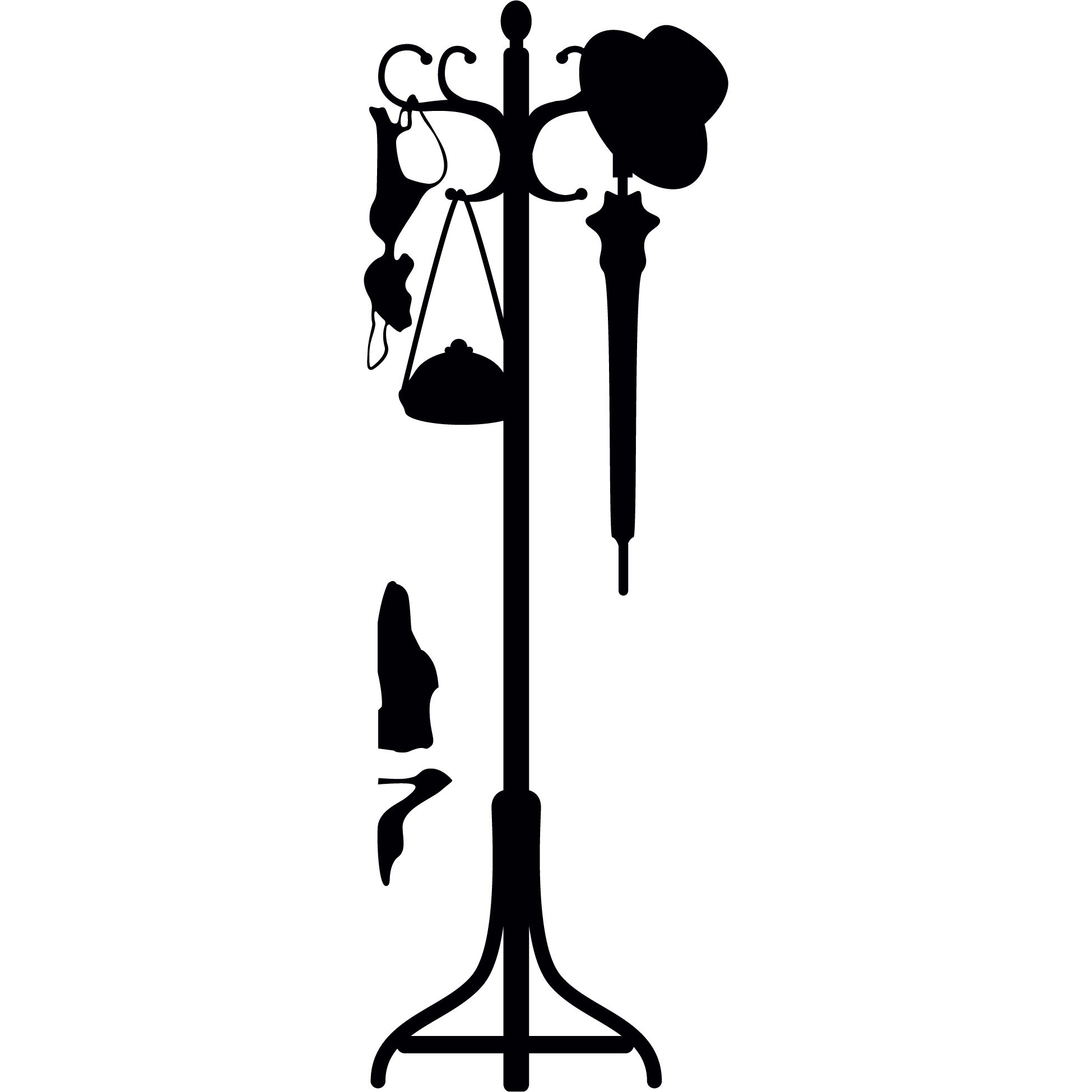 Cuier - Sticker Decorativ - Negru - 60 x 180 cm