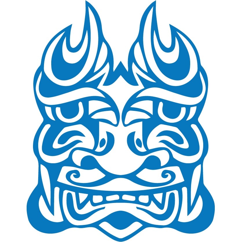 Zeul Tiki - Sticker Decorativ - Albastru - 89 x 115 cm