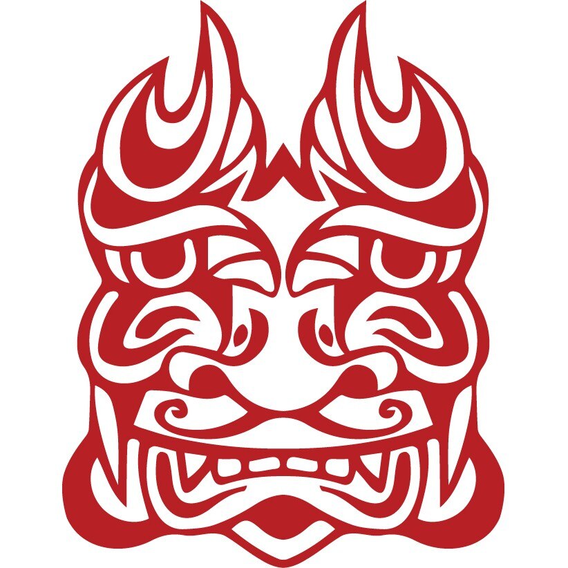 Zeul Tiki - Sticker Decorativ - Rosu Cardinal - 119 x 153 cm