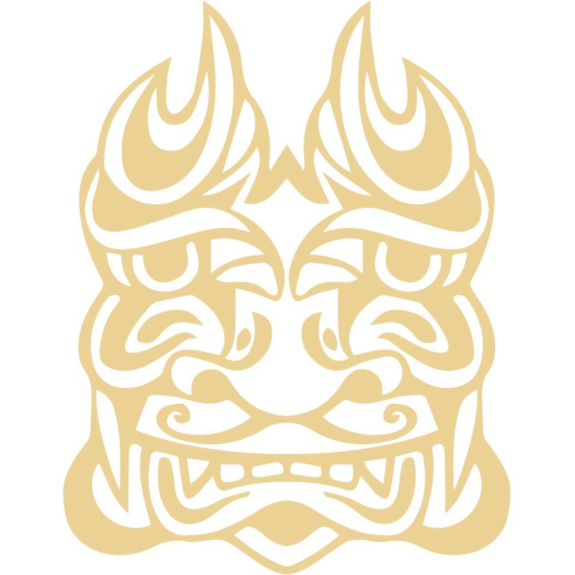 Zeul Tiki - Sticker Decorativ - Bej - 89 x 115 cm