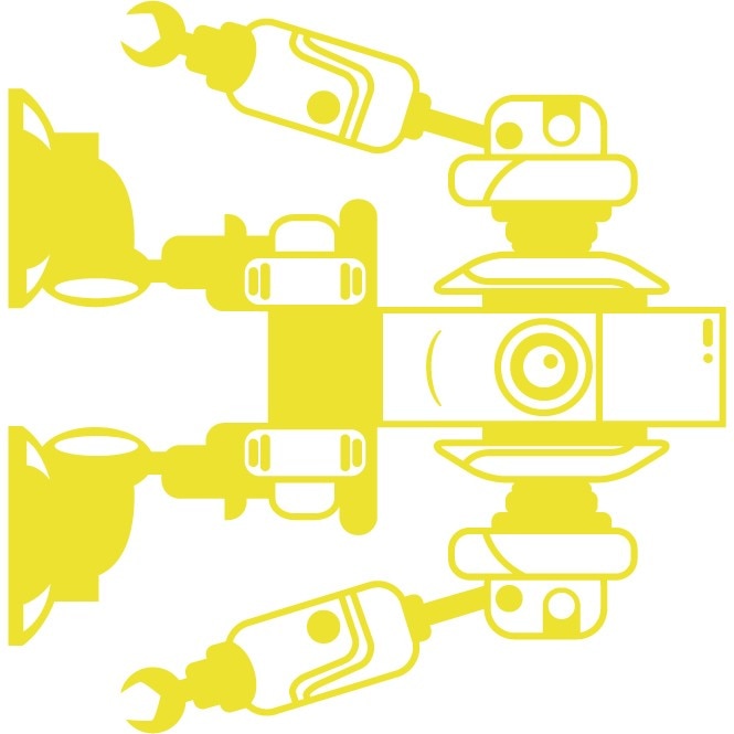 Robot - Sticker Decorativ - Lemon - 89 x 91 cm