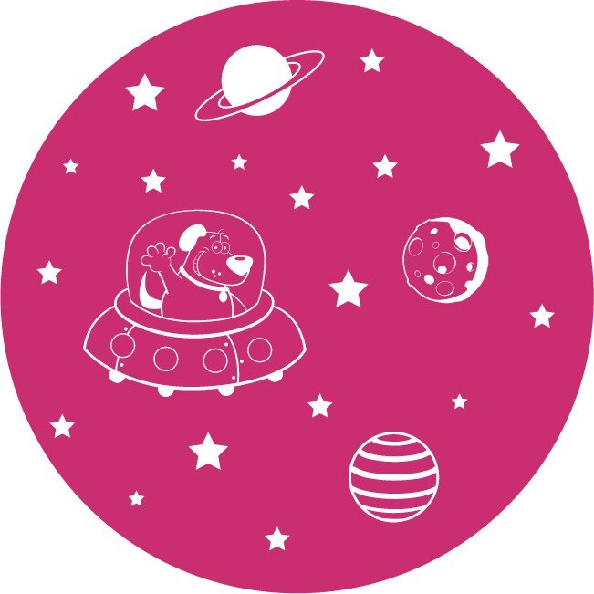 Laika - Sticker Decorativ - Magenta - 89 x 89 cm