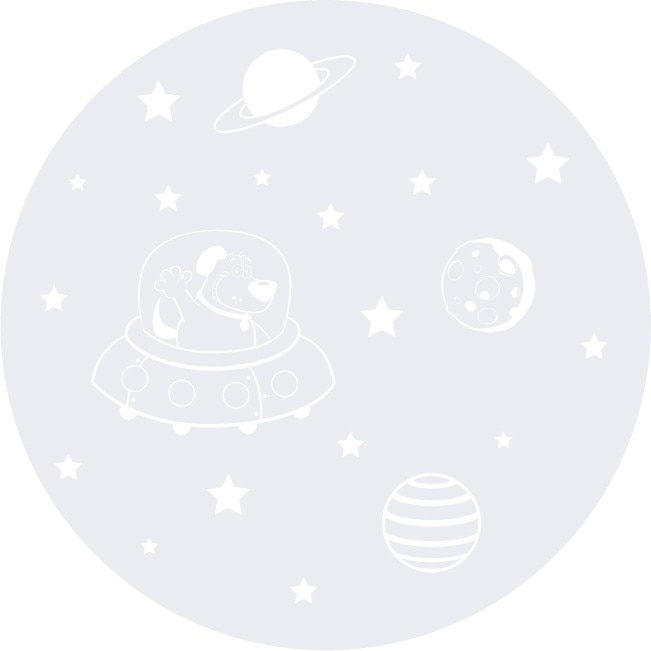 Laika - Sticker Decorativ - Alb polar - 89 x 89 cm