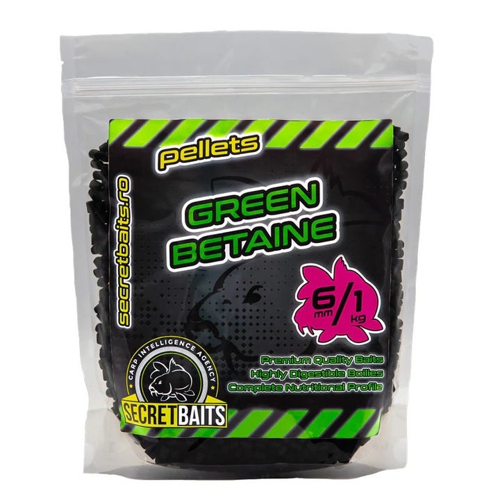 Pelete Secret Baits Green Bataine 6 mm - 1 kg