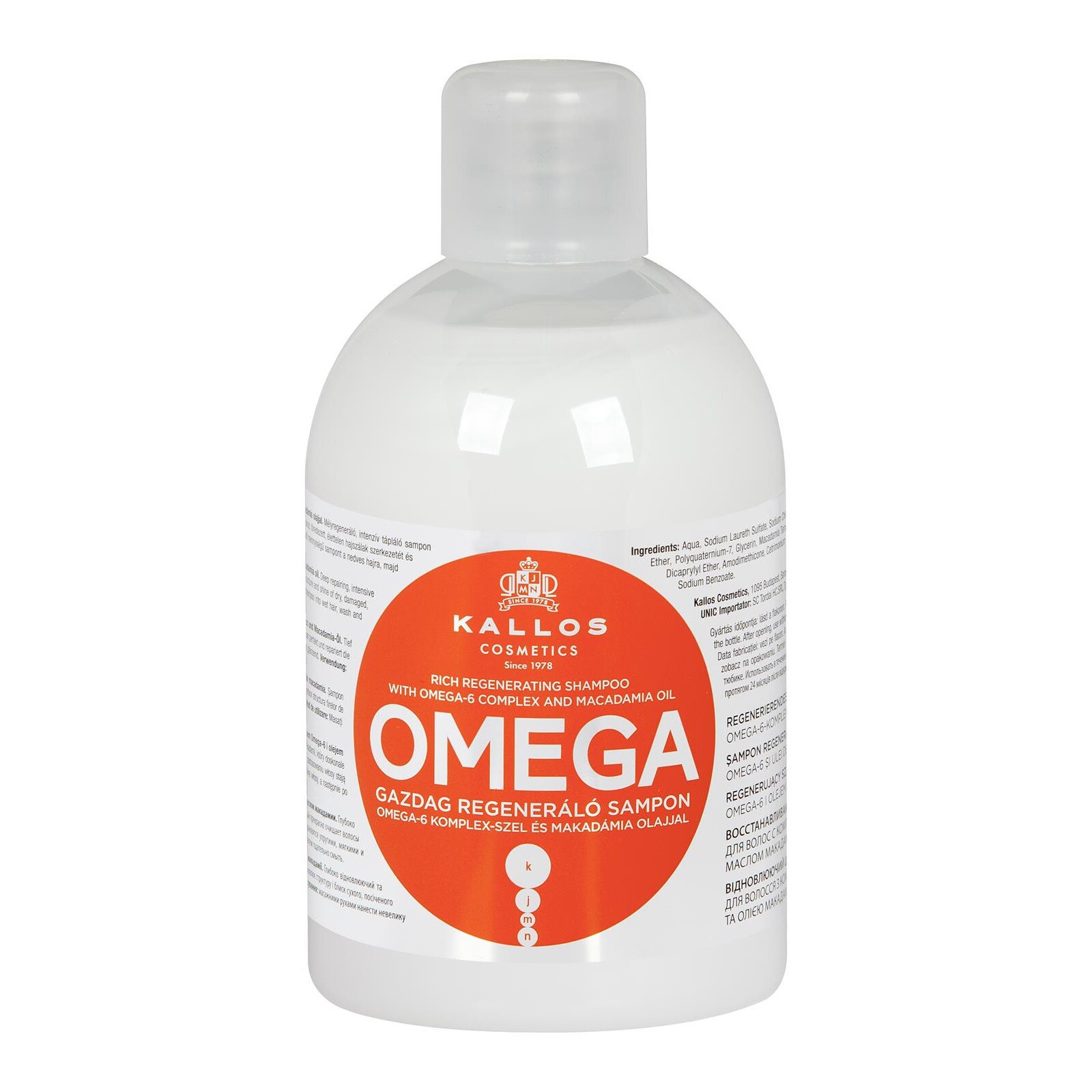 Sampon de par Omega pentru parul lipsit de viata KJMN Kallos 1000ml