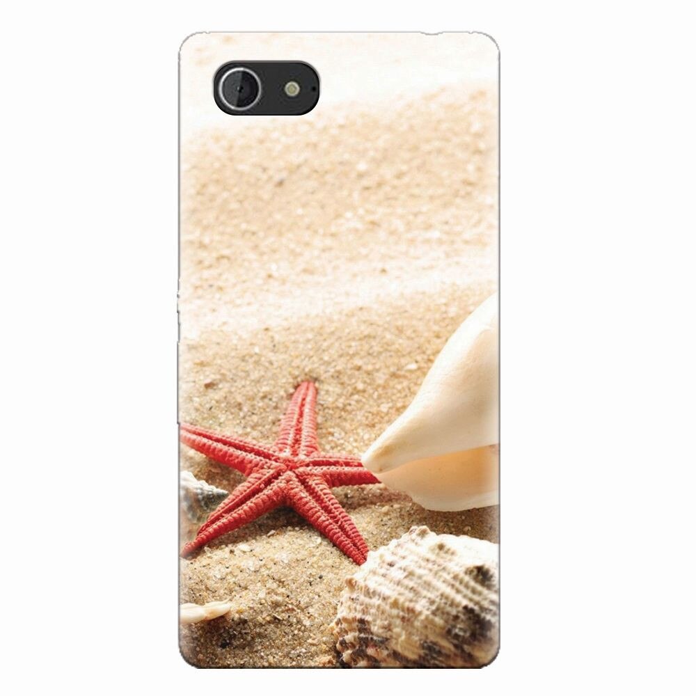 Husa silicon pentru Sony Xperia E3, Beach Shells And Starfish