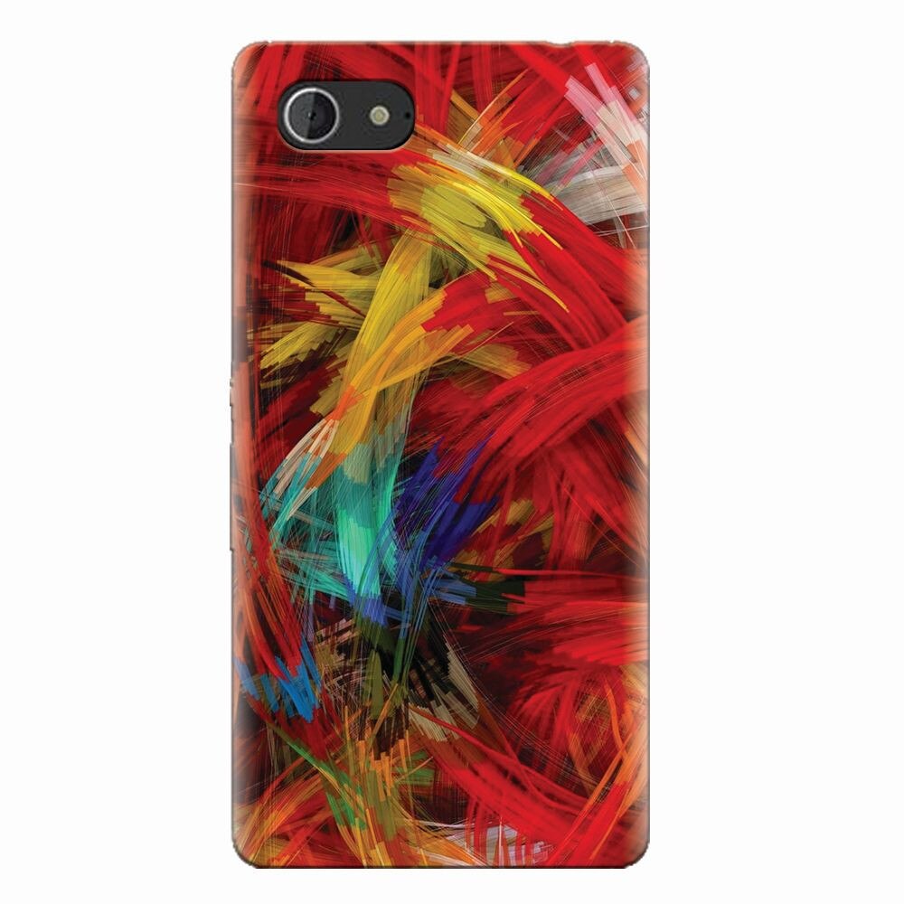 Husa silicon pentru Sony Xperia E3, Colorful Digital Painting Strokes