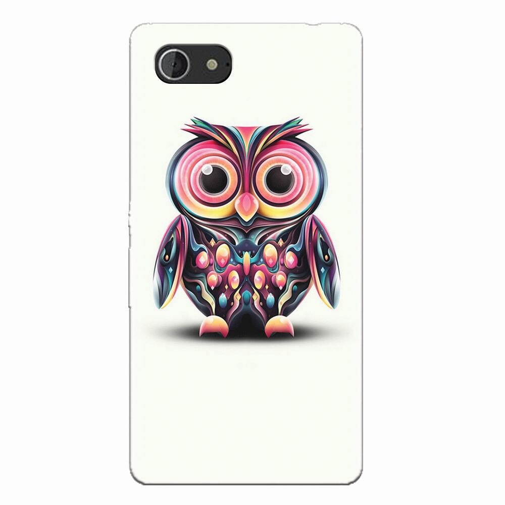 Husa silicon pentru Sony Xperia E3, Colorful Owl Illustration
