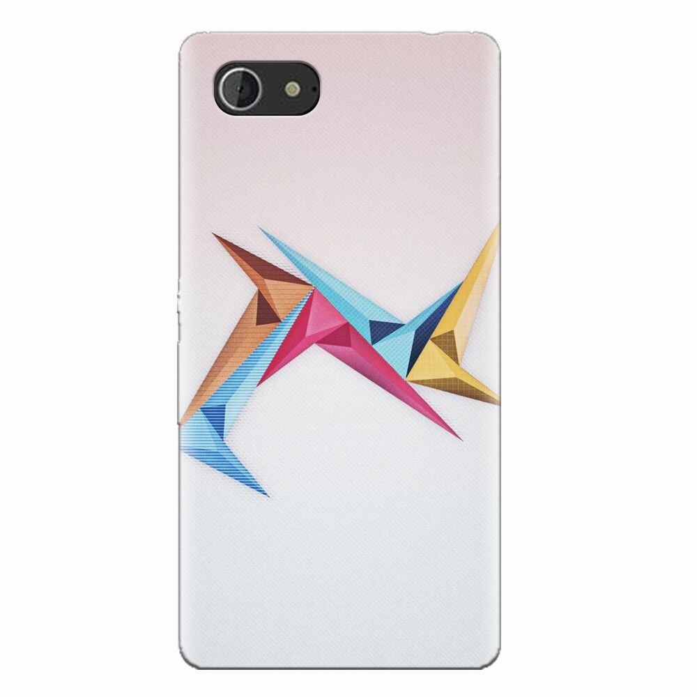 Husa silicon pentru Sony Xperia E3, Abstract Minimalistic Colors Triangles