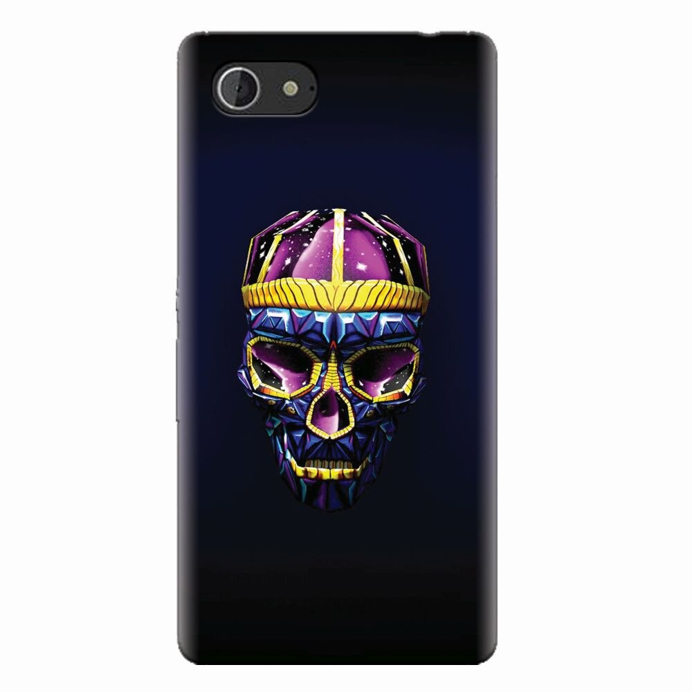 Husa silicon pentru Sony Xperia E3, Colorfull Skull