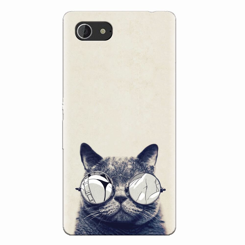 Husa silicon pentru Sony Xperia E3, Cool Cat Glasses