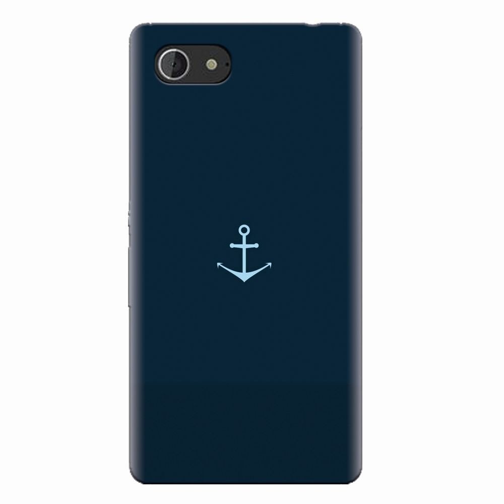 Husa silicon pentru Sony Xperia E3, Blue Navy Anchor Illustration Flat