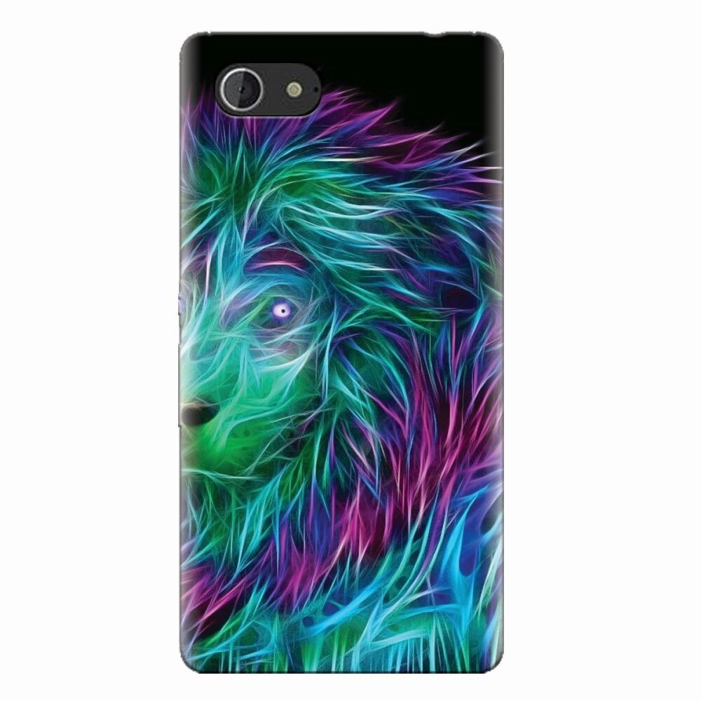 Husa silicon pentru Sony Xperia E3, Abstract Lion 002