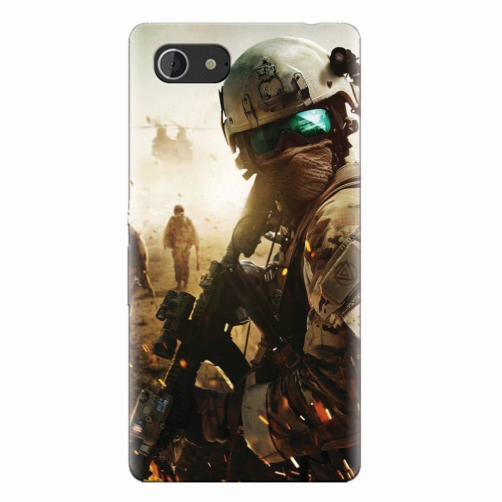 Husa silicon pentru Sony Xperia E3, Battlefield