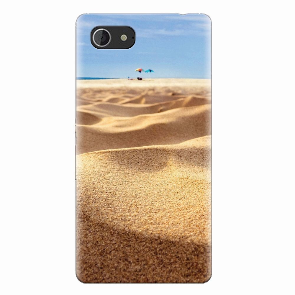 Husa silicon pentru Sony Xperia E3, Beach Sand Closeup Holiday