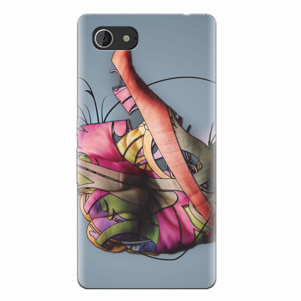 Husa silicon pentru Sony Xperia E3, Beautiful Hand Art